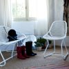 Sixties bench & chair in Cotton White