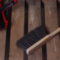 Stiff hand brush