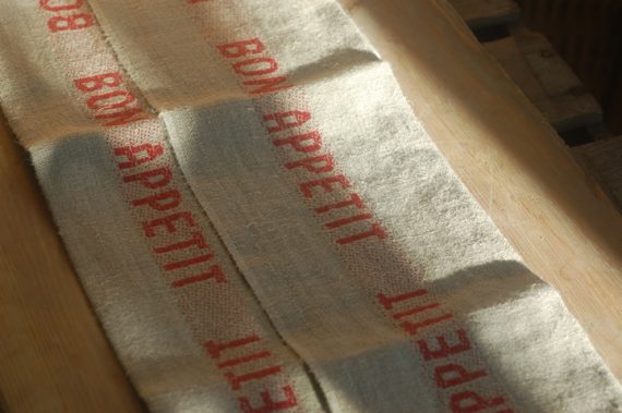 'Bon Appetit' French linen tea towel