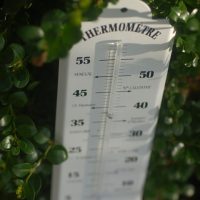 French style enamelled thermometer