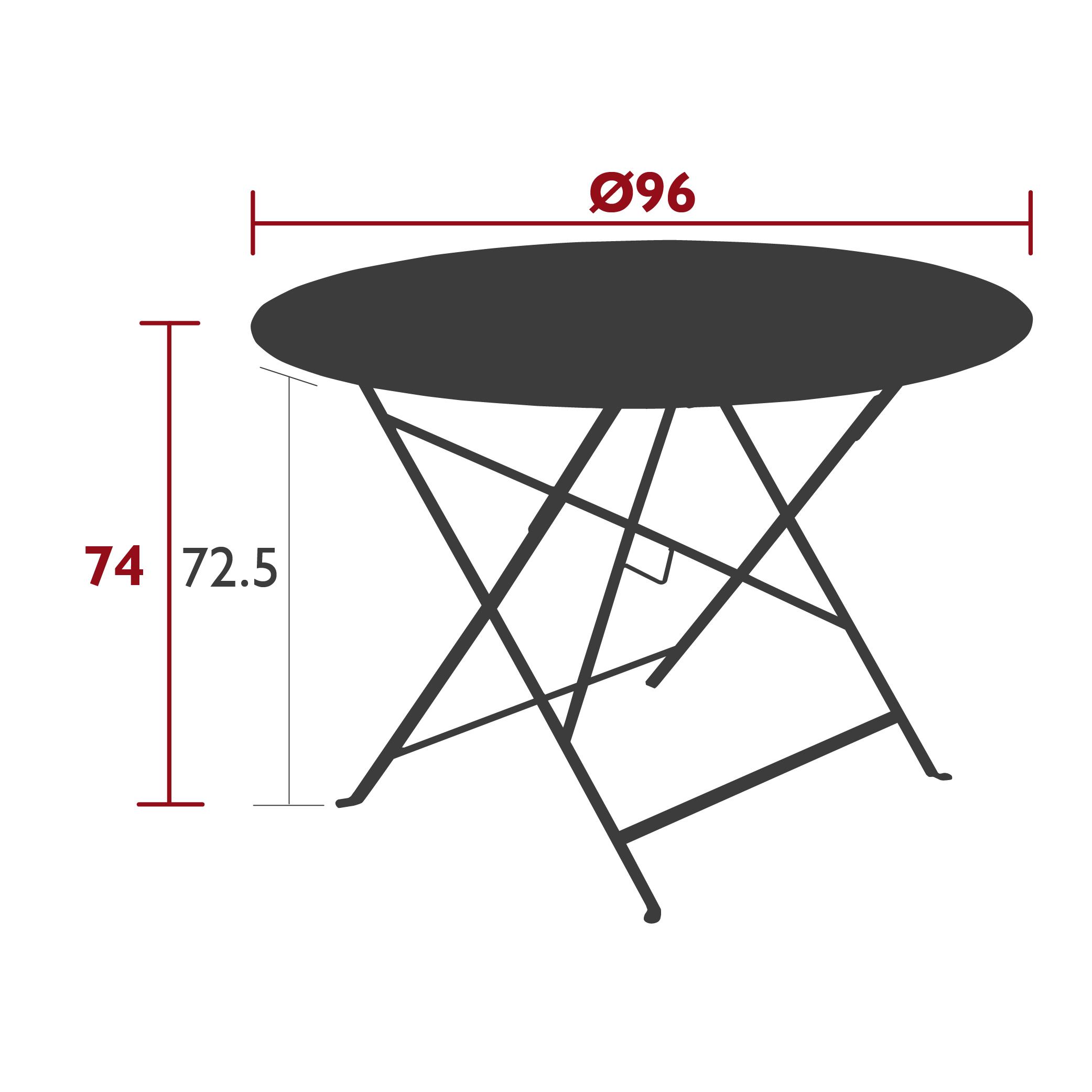 Floréal table 96 cm diameter dimensions