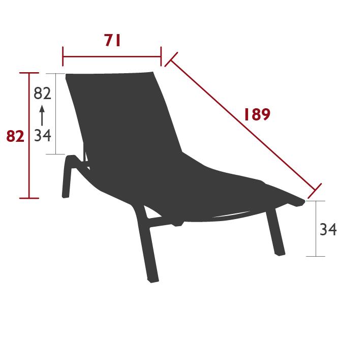 Alizé sun lounger XS dimensions