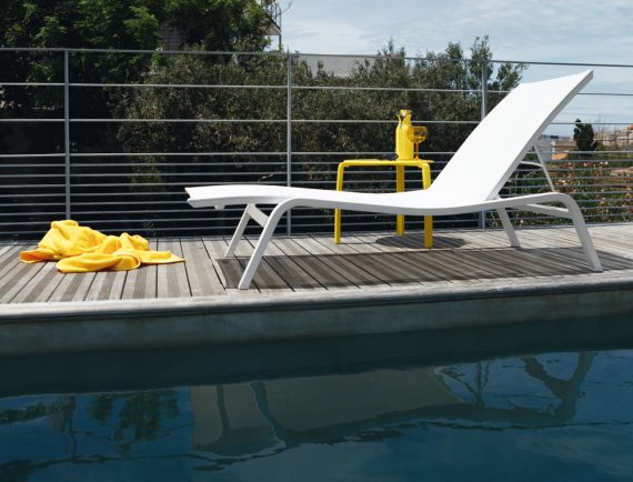 Alizé sunlounger XS in Cotton White