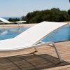 Alizé sunlounger in Cotton White