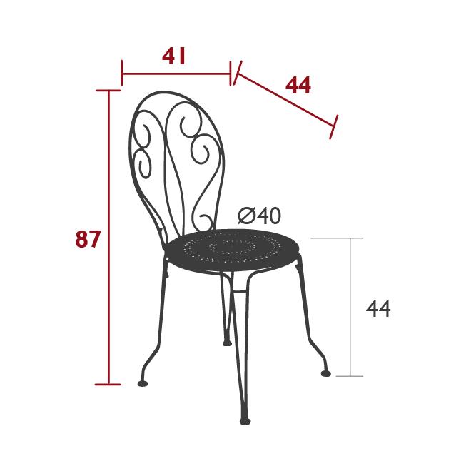 Montmartre chair, dimensions Montmartre chair, dimensions