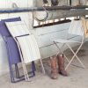 Plein Air chairs in Plum and Ticking