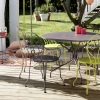 Montmartre table table, chairs, armchairs and portable bar, in Plum, Verbena & Linen
