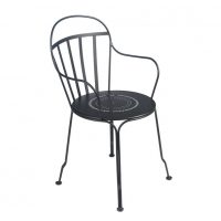 Louvre armchair in Liquorice