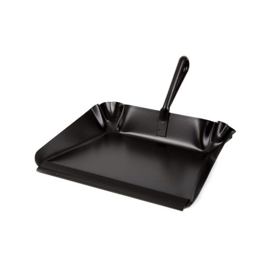 Black metal dust pan