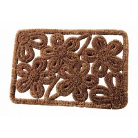 Rectangular flower doormat
