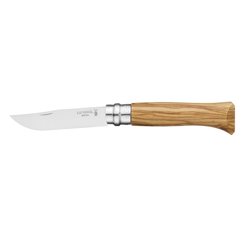 Opinel No. 8 knife in olive wood
