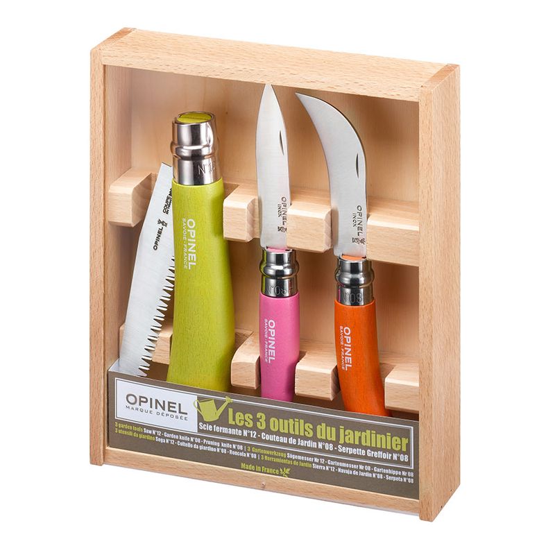 Garden boxed knife set by Opinel