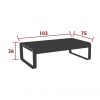 Bellevie low table in 103 cm × 75 cm dimensions