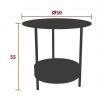 Salsa round table, dimensions