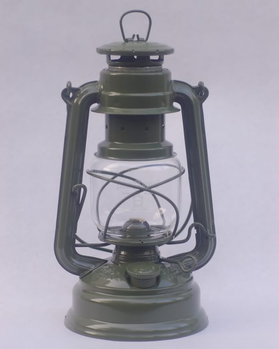 Feuerhand hurricane lantern in Olive