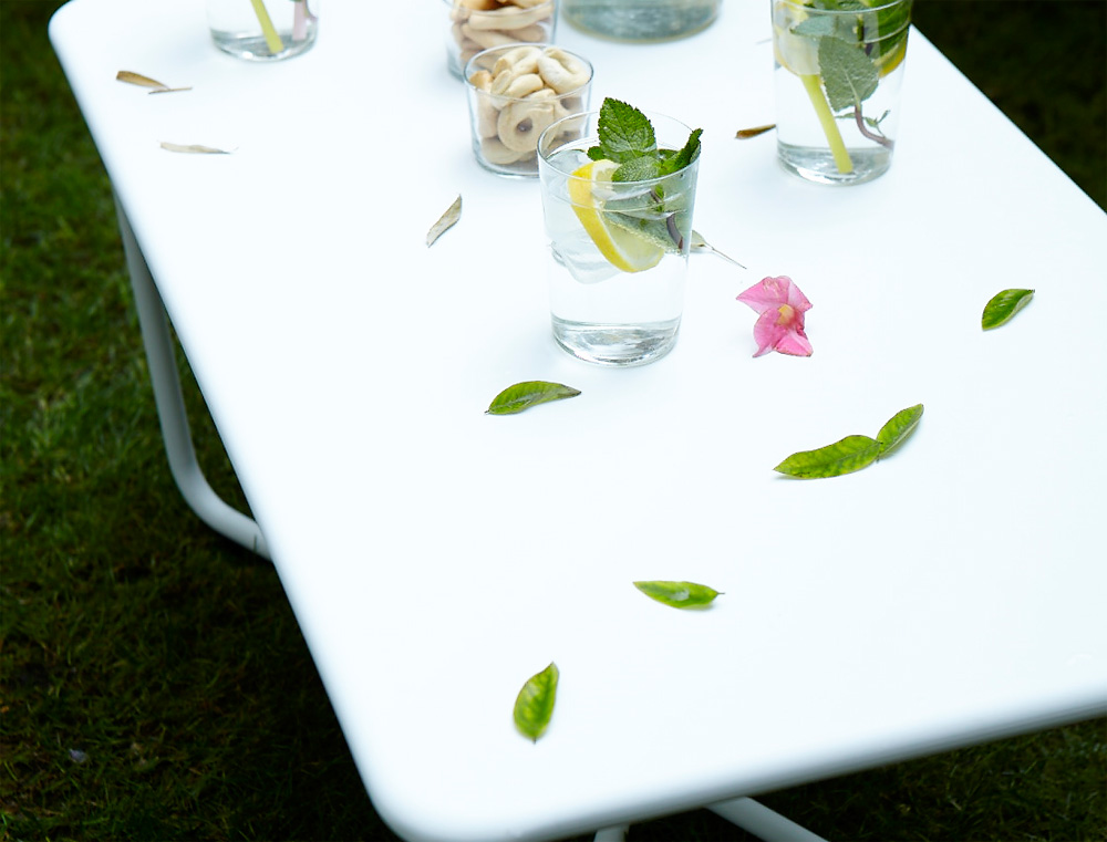 Croisette low table in Cotton White