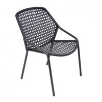 Croisette armchair in Liquorice