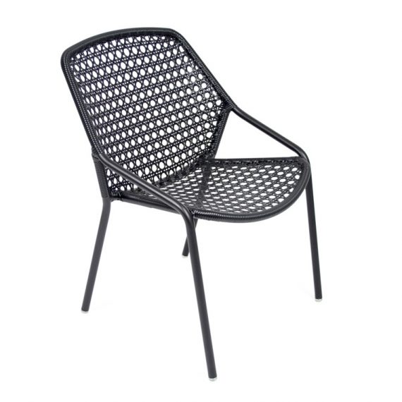 Croisette armchair in Liquorice