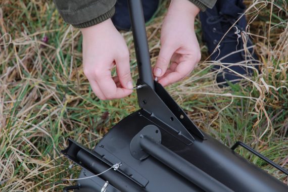 The legs on the Loki stove fold away to make it more compact for carrying