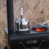 The Loki stove can be used as an open fire as well by removing the hot plate