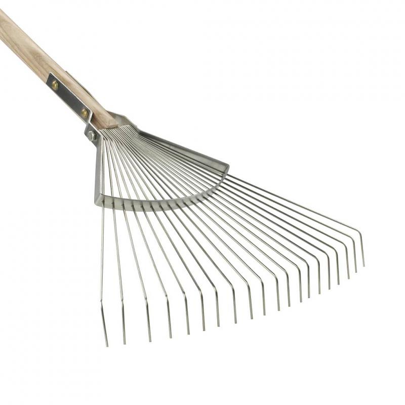 Sneeboer long handled leaf rake, twenty tine Sneeboer long handled leaf rake, twenty tine