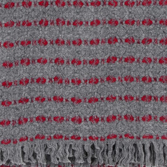 Viima blanket in Red & Grey