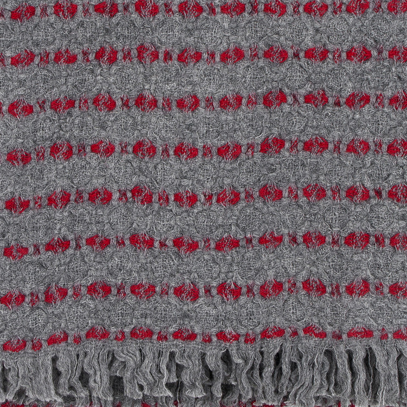 Viima blanket in Red & Grey