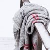 Aino blanket in Grey & Red (front, lower blanket)
