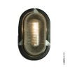 Oval aluminium bulkhead light, black painted, compact fluorescent bulb (DP7001.BL_.G24)