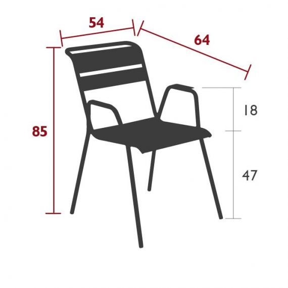 Monceau armchair XL dimensions