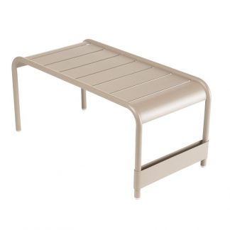 Luxembourg large low table and garden bench in Nutmeg