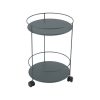 Guinguette wheeled side table in Storm Grey