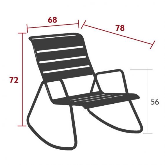 Monceau rocking chair dimensions