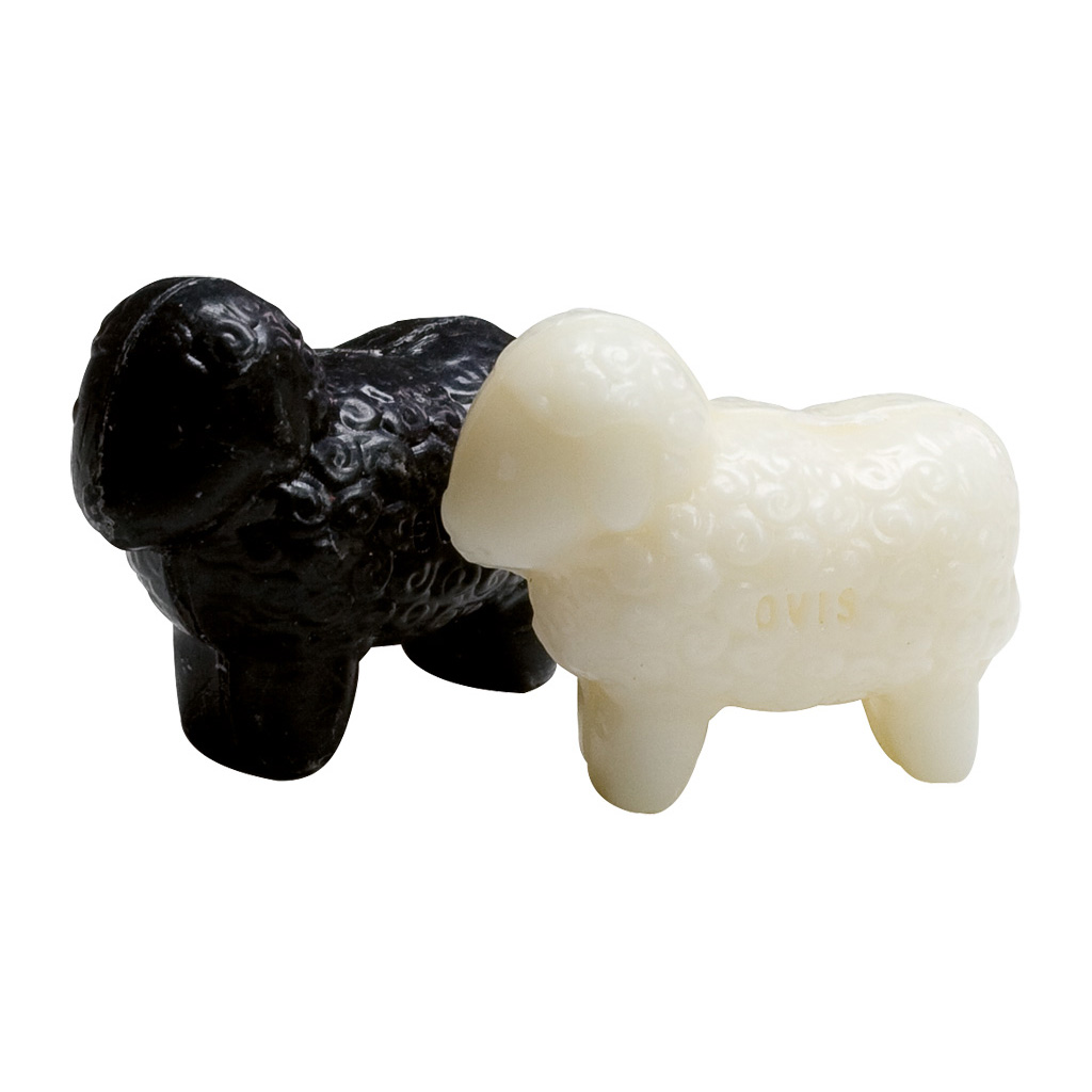 Sheep soap, small (lamb), black & white sheep