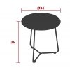 Cocotte side table / footstool, dimensions