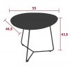 Cocotte low table, dimensions