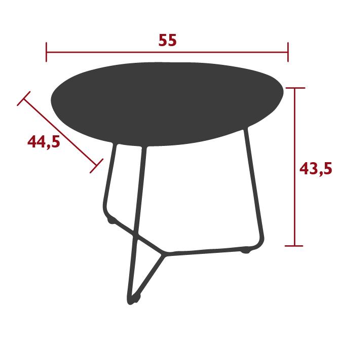 Cocotte low table, dimensions Cocotte low table, dimensions