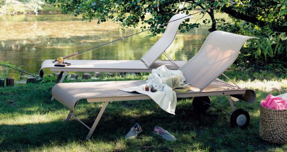 Dune sunlounger in Nutmeg