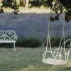 1900 hanging armchair & 1900 bench in Cotton White