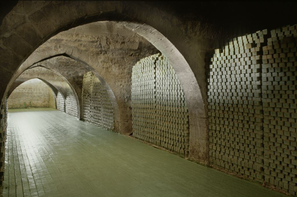 Aleppo block soap drying in the catacombs Aleppo block soap drying in the catacombs