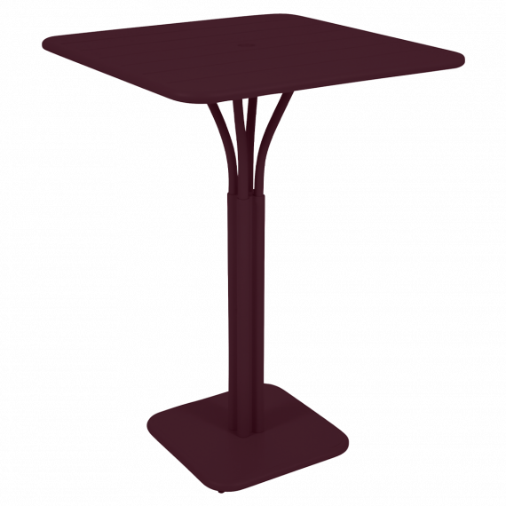 Luxembourg High Pedestal Table 80 cm by 80 cm in Black Cherry