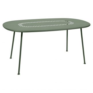 Lorette oval table in Cactus