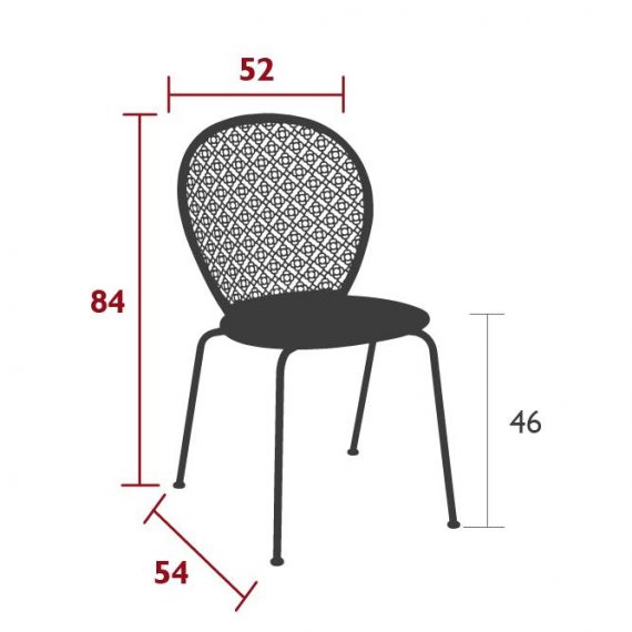 Lorette chair dimensions