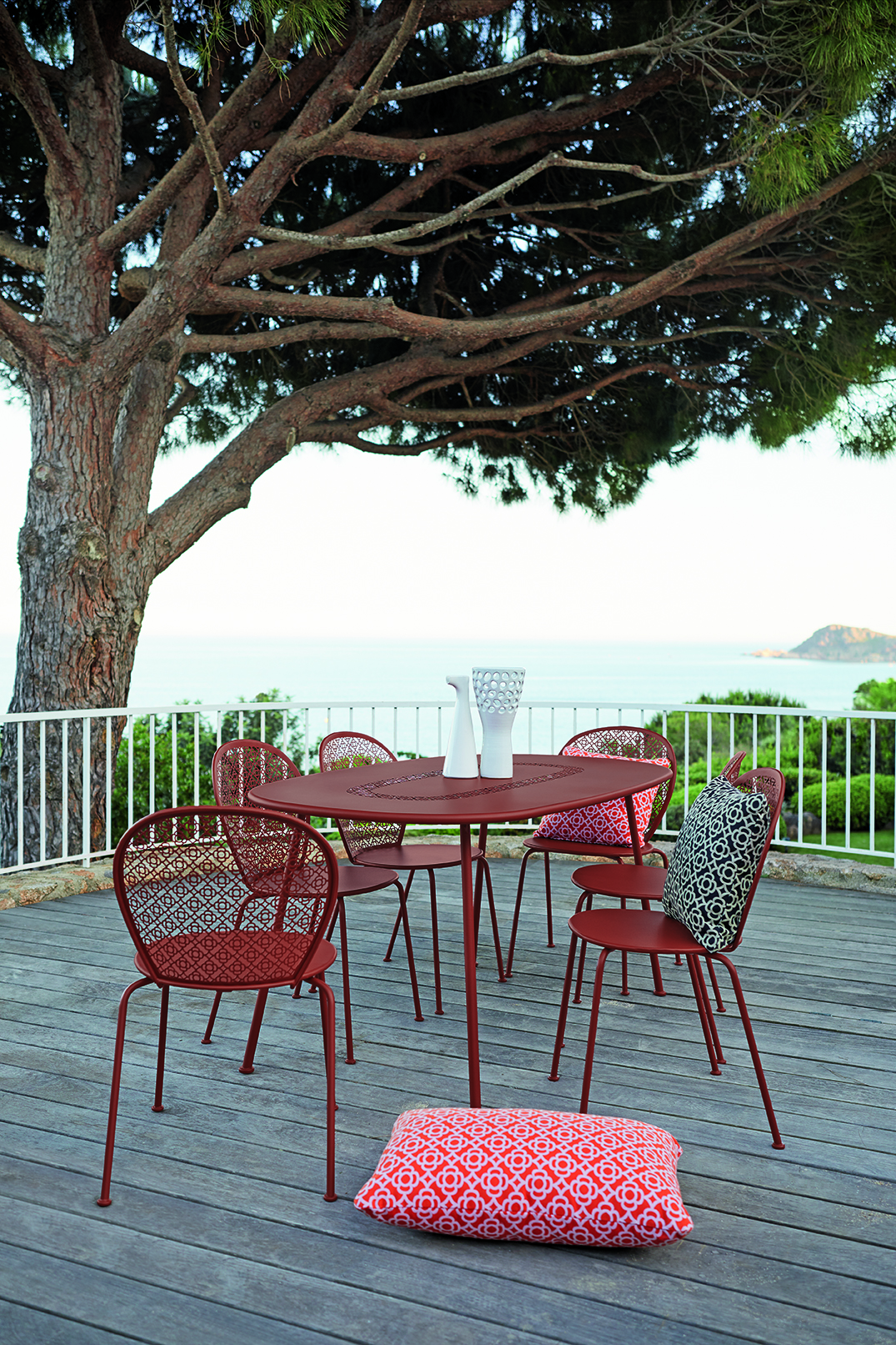 Lorette chairs and Lorette table in Red Ochre Lorette chairs and Lorette table in Red Ochre