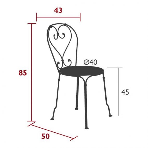 1900 chair dimensions