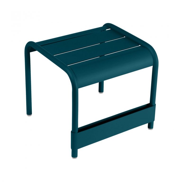 Luxembourg small low table/footstool in Acapulco Blue