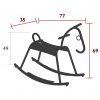 Adada rocking horse, dimensions