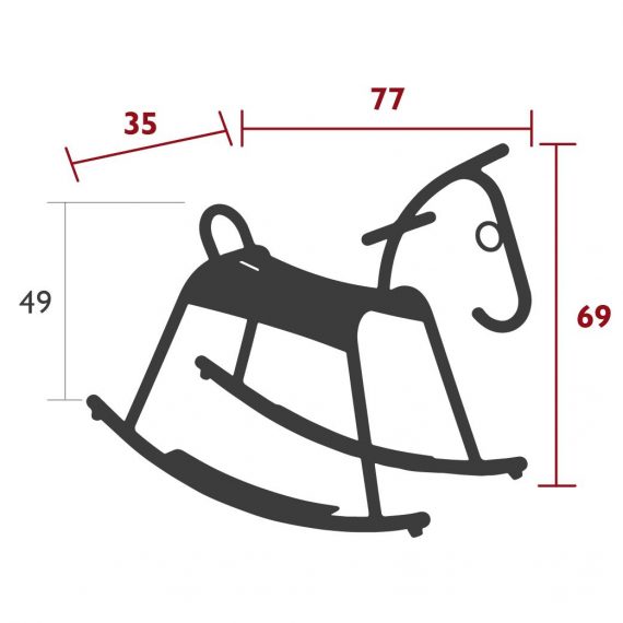 Adada rocking horse, dimensions