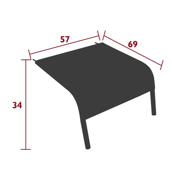 Alizé footrest dimensions