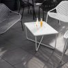 Croisette bench XL in Storm Grey, Croisette low table, chairs and bench in Cotton White